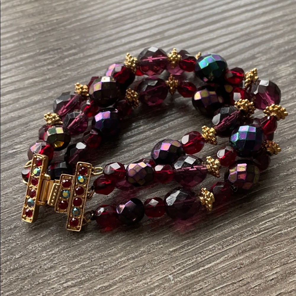 Triple Stranded Bracelet with H Clasp